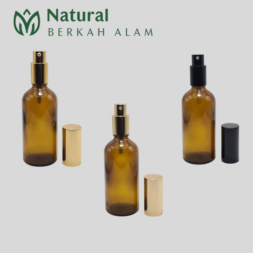 Botol Kaca Br 100 Ml Amber Original  / Botol Kaca / Botol  / Botol Parfum / Botol Serum /  Botol 100
