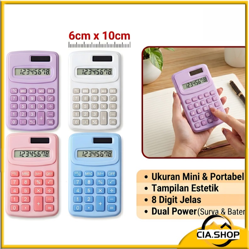 KALKULATOR MINIMALIS 8 DIGIT / CALCULATOR FOR SCHOOL / MINI CALCULATOR KA-888 KODA