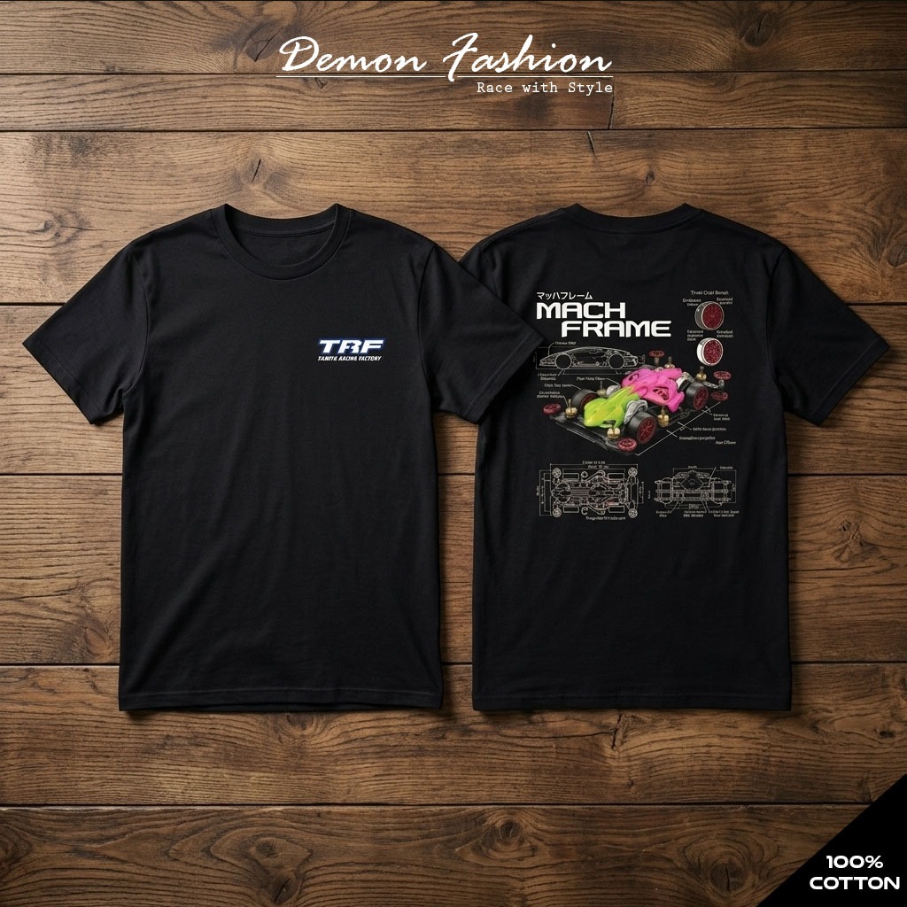 Kaos Tamiya - Mach Frame Tech Detail- Size S - XXL full Katun 24S