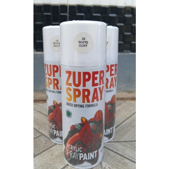 Cat pilok pilox zuper spray 400cc White Doff 20 400cc zuper White 20 400CC pilok zuper putih doff pu