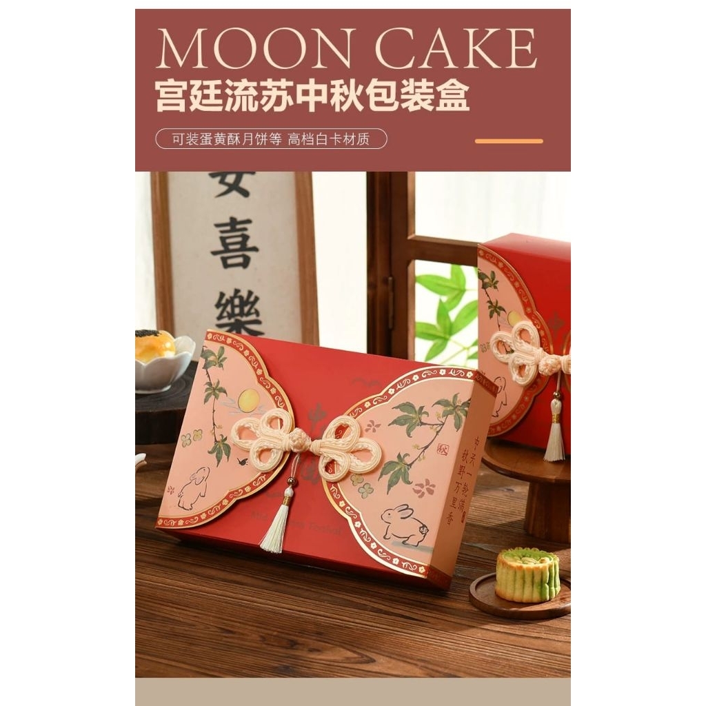 BOX MOONCAKE ISI 6  - Mooncake 50 - 80gr