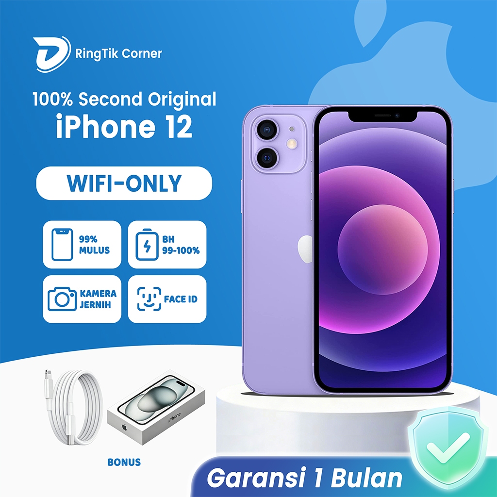 IPHONE 12 (WIFI ONLY) Variasi Khusus 64GB/128GB/256GB Game&Live Bekas Second Original Mulus