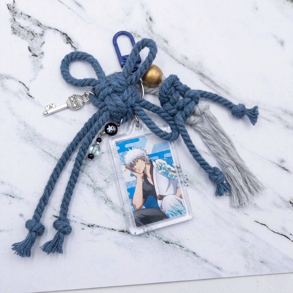Keychain Anime Gintama / Gantungan Tas Lucky Knot Anime Gintama