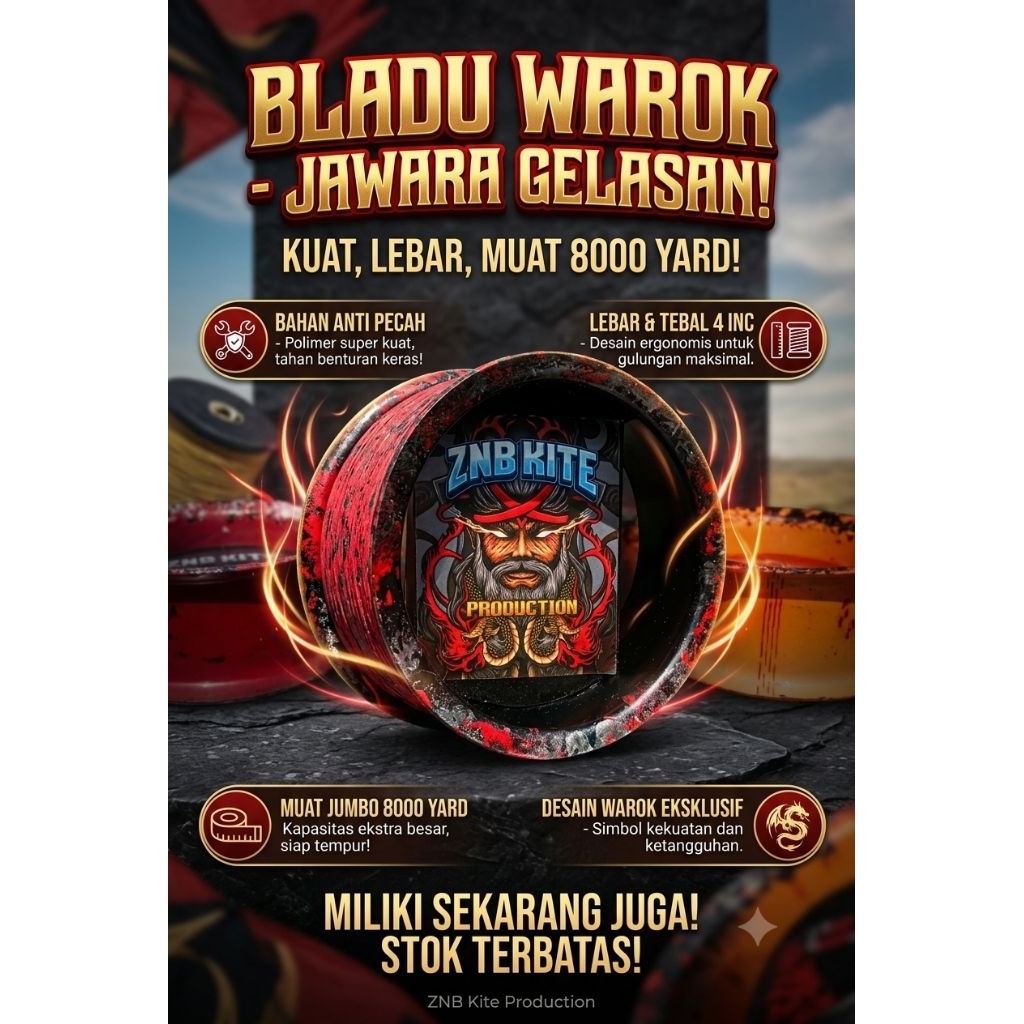 Bladu warok/Bladu warok ZNB kite  bladu racing costum, Bladu pengulung benang layangan murah