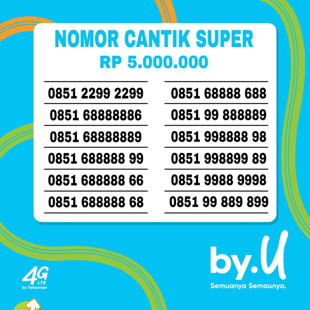 By.u Telkomsel Kartu Perdana Bonus 3GB 4G/5G