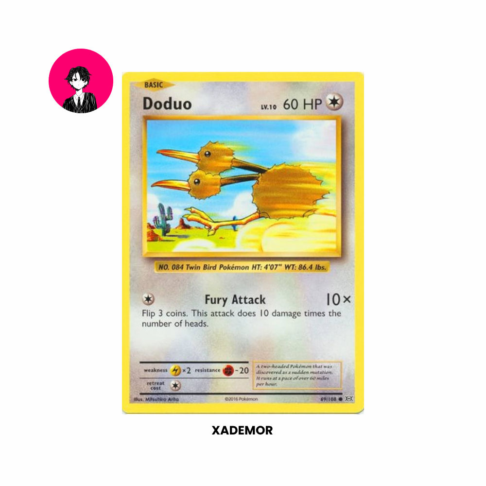 Pokemon Card Doduo 69/108 Common - Pokemon Evolutions