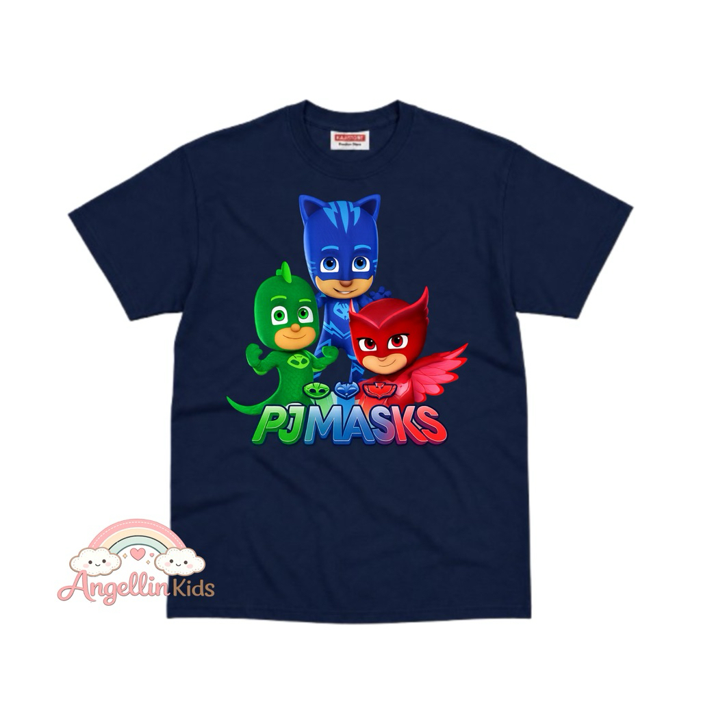 ANGELLIN.KIDS KAOS ANAK PJ MASKS CATBOY GEKKO OWLETTE | BAJU KARAKTER KARTUN ANAK LAKI LAKI PEREMPUA