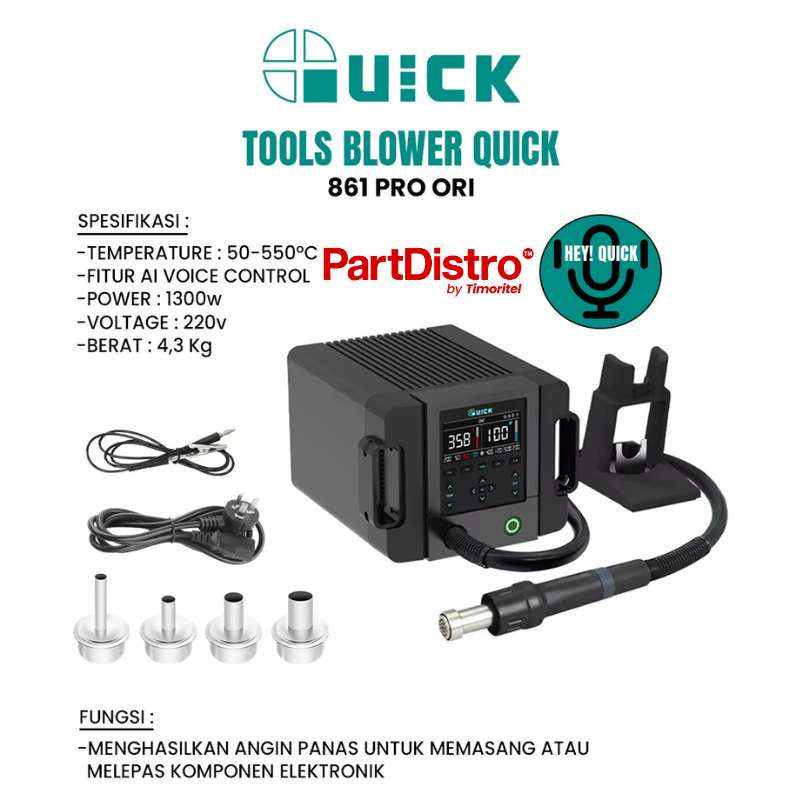 BLOWER QUICK 861 PRO ORI SOLDER UAP PANAS