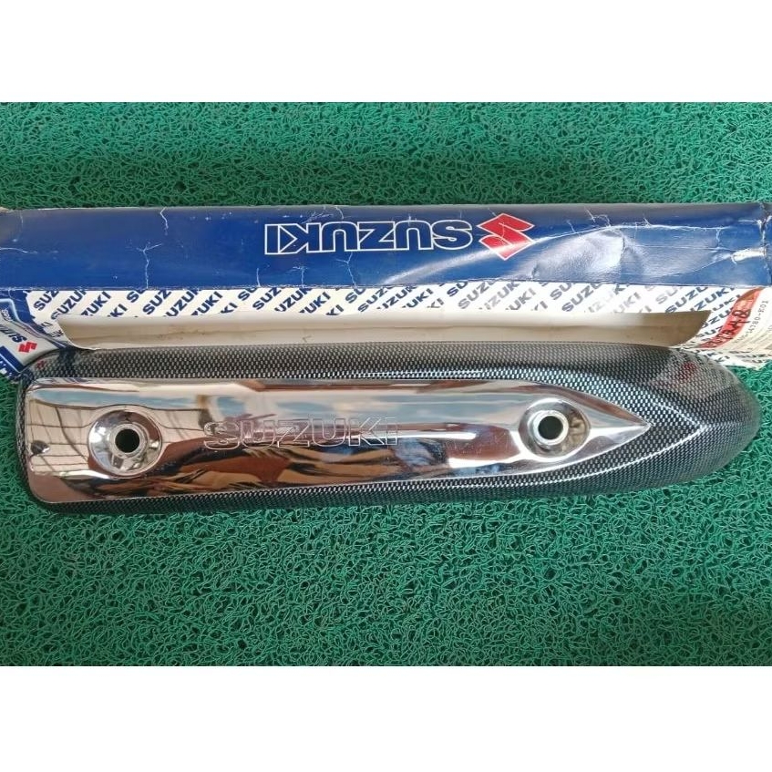 tameng knalpot cover knalpot carbon printing ori asesoris suzuki spin125 old thailand