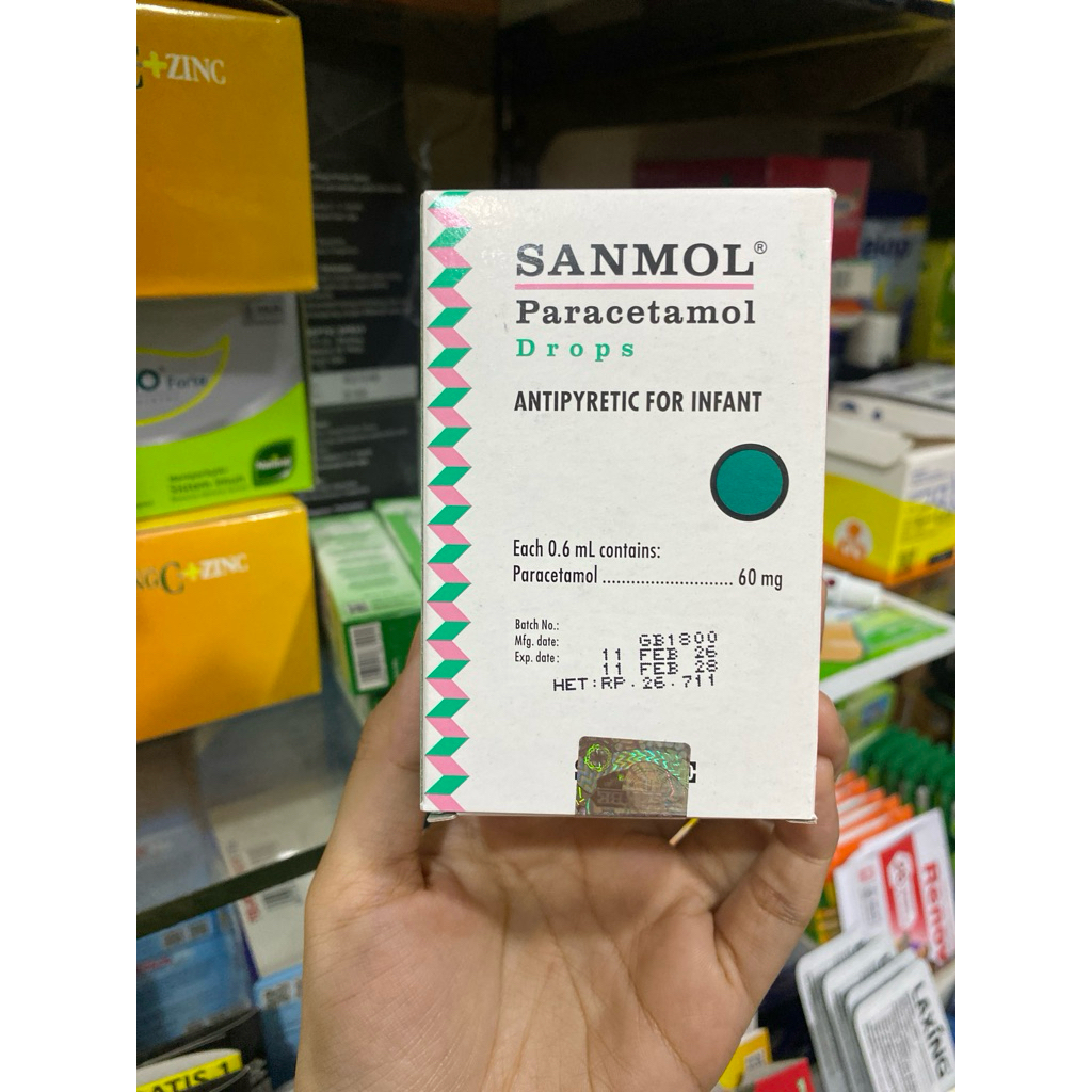 Sanmol Drops 15ml - Demam Untuk Bayi