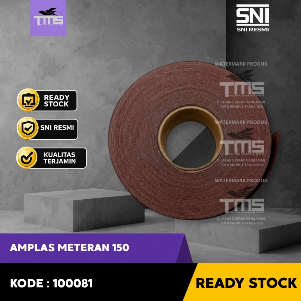 Amplas Meteran No 150 Amplas Roll 150 Grit Finishing Halus Kayu Besi SNI Per Meter Ready Stock