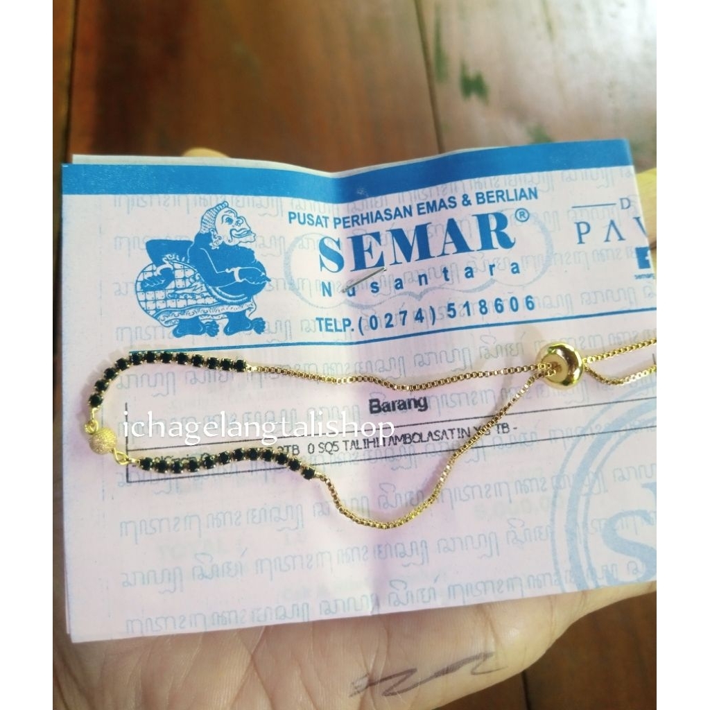gelang serut bola satin 0, 1 gram semar Nusantara