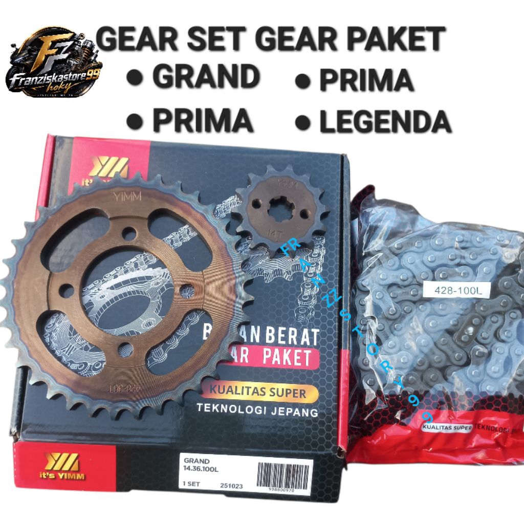 GEAR SET PAKET GRAND PRIMA ASTREA LEGENDA MEREK YIMM