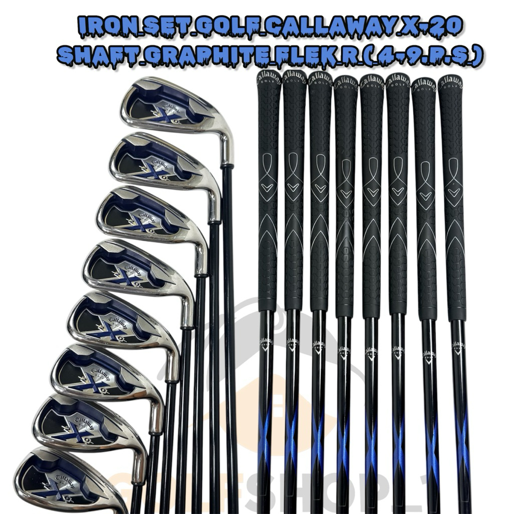 Iron Set Golf Man Callaway X-20 Shaft Graphite Bekas Original-Stick Golf