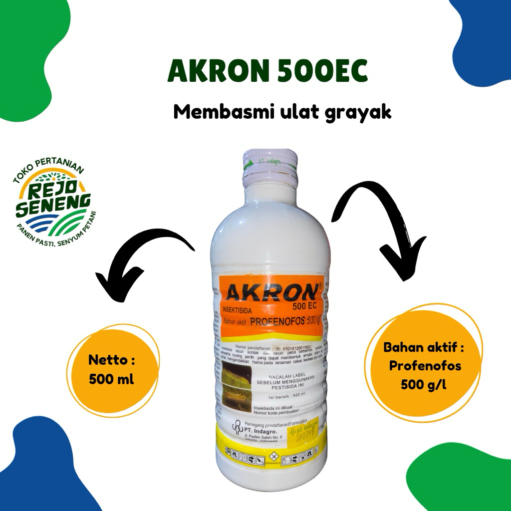 Insektisida Akron 500 EC - Pembasmi Ulat & Kutu Daun Premium Original