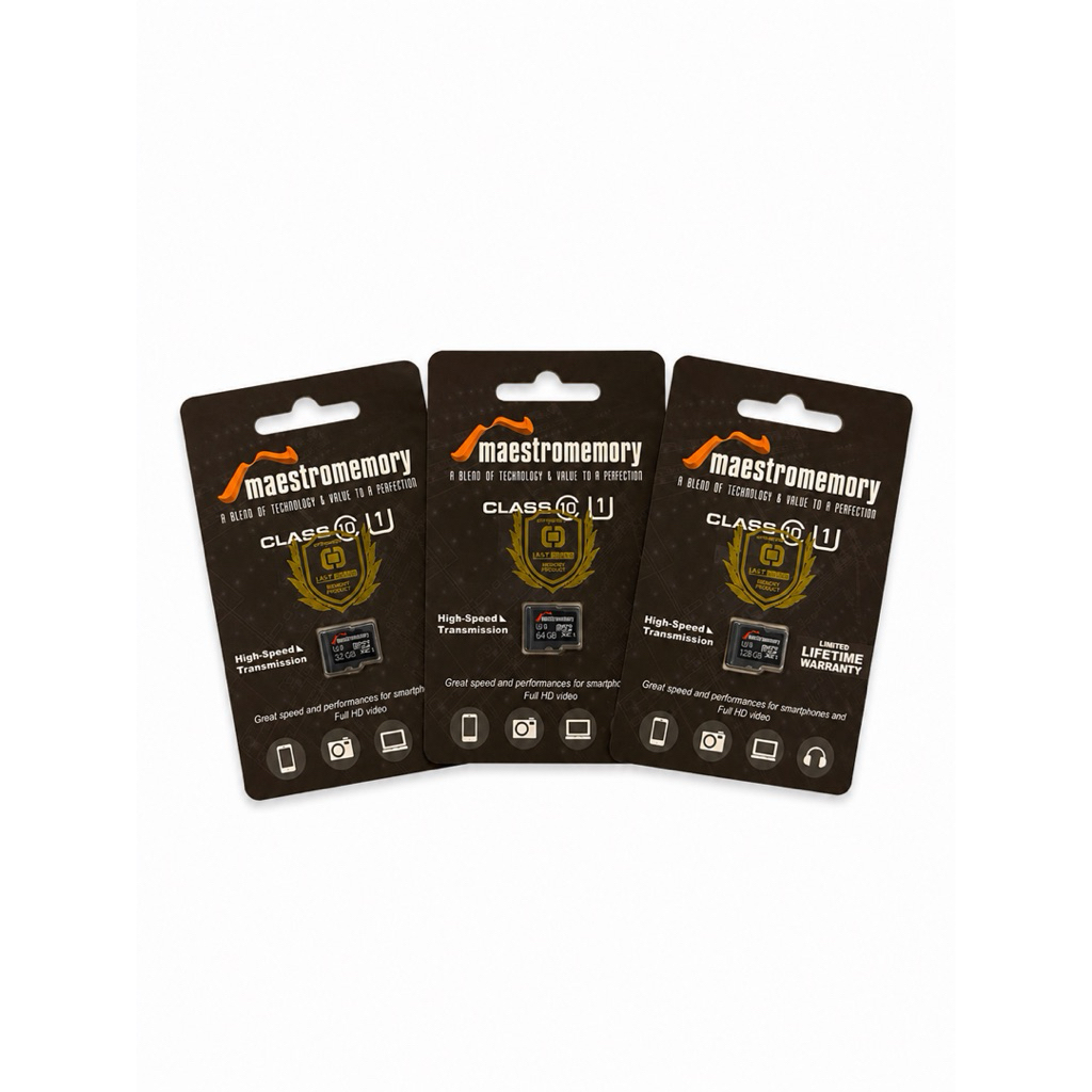 Maestro MicroSD Class 10 UHS-1 Kartu Memori Kapasitas 32GB 64GB 128GB