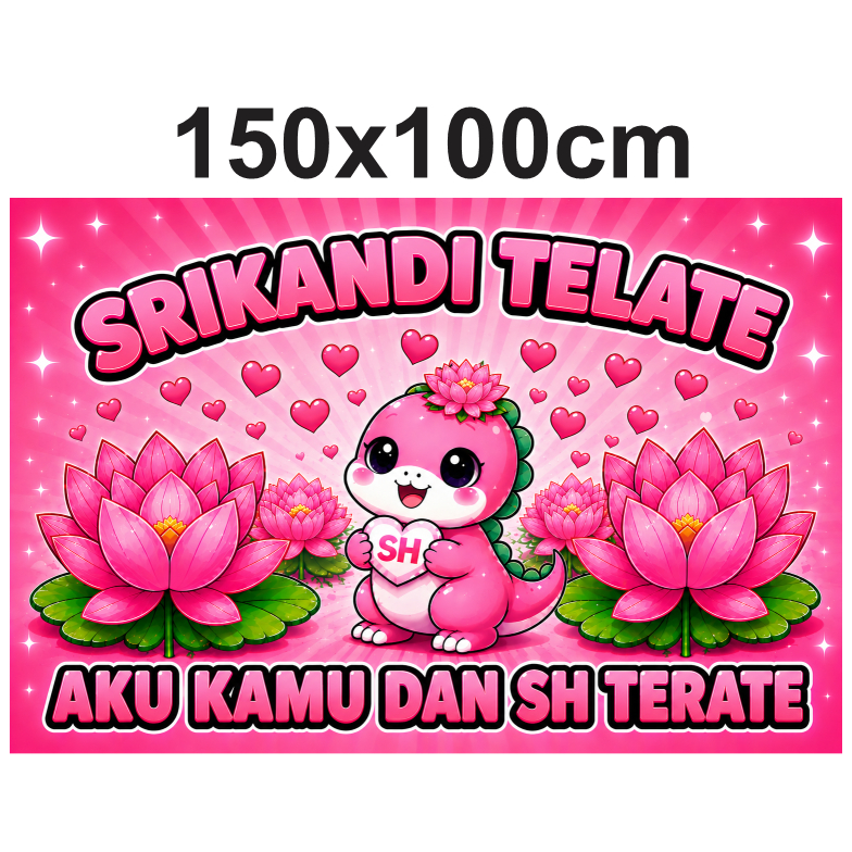 bendera SH Terate 150x100cm bisa custom tulisan