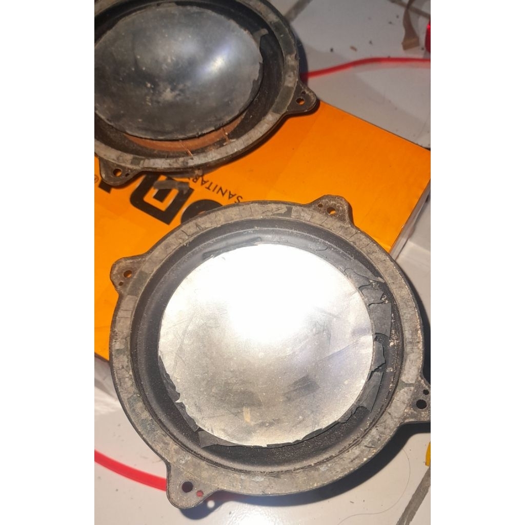 speaker aktip middle polytron 5inch 4ohm magnet besar kuat  minus karet