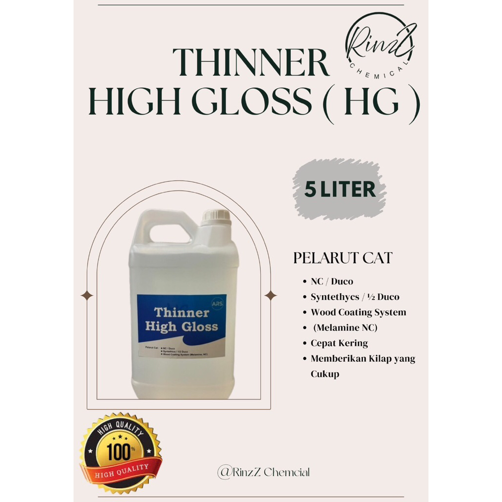 THINNER HG 5 LITER / Thinner High gloss / Thinner Serbguna