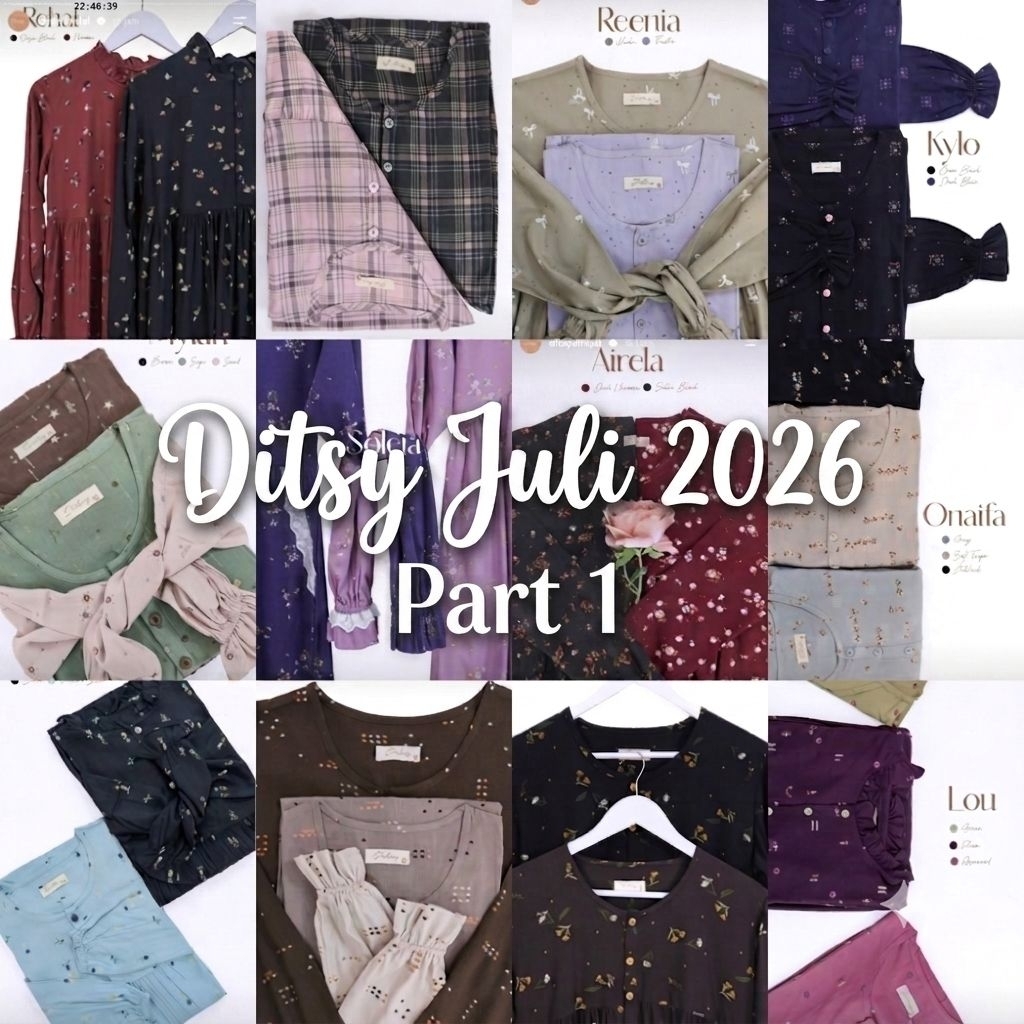 DITSY JULI 2026 DRESS MENYUSUI TENCEL SUMMER LITTLE DASTER DITSY MOSLEM