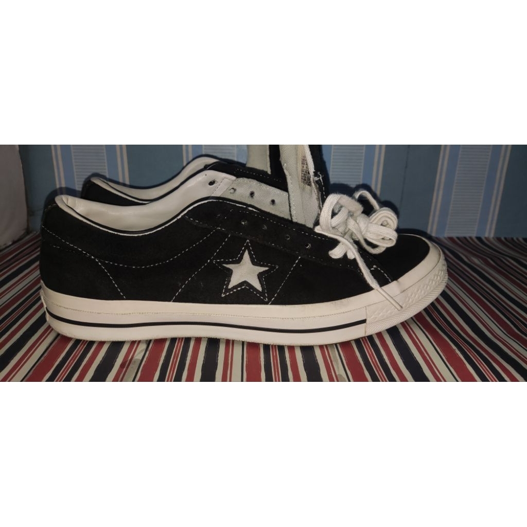 Converse One Star OX Suede Low Black White (Original 100%) second