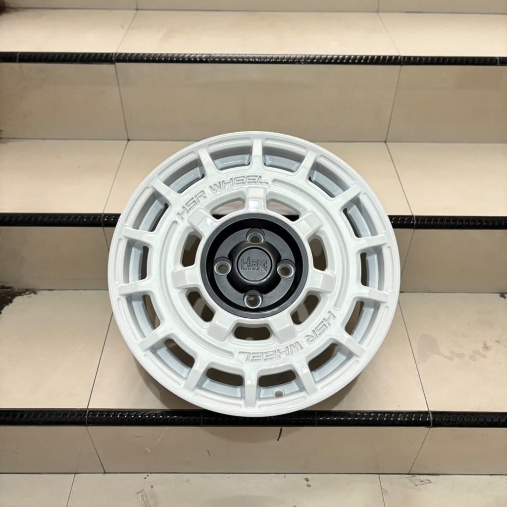 Velg rally look r16 lebar 6,5 hsr mentawai white mobil corola soluna vf3