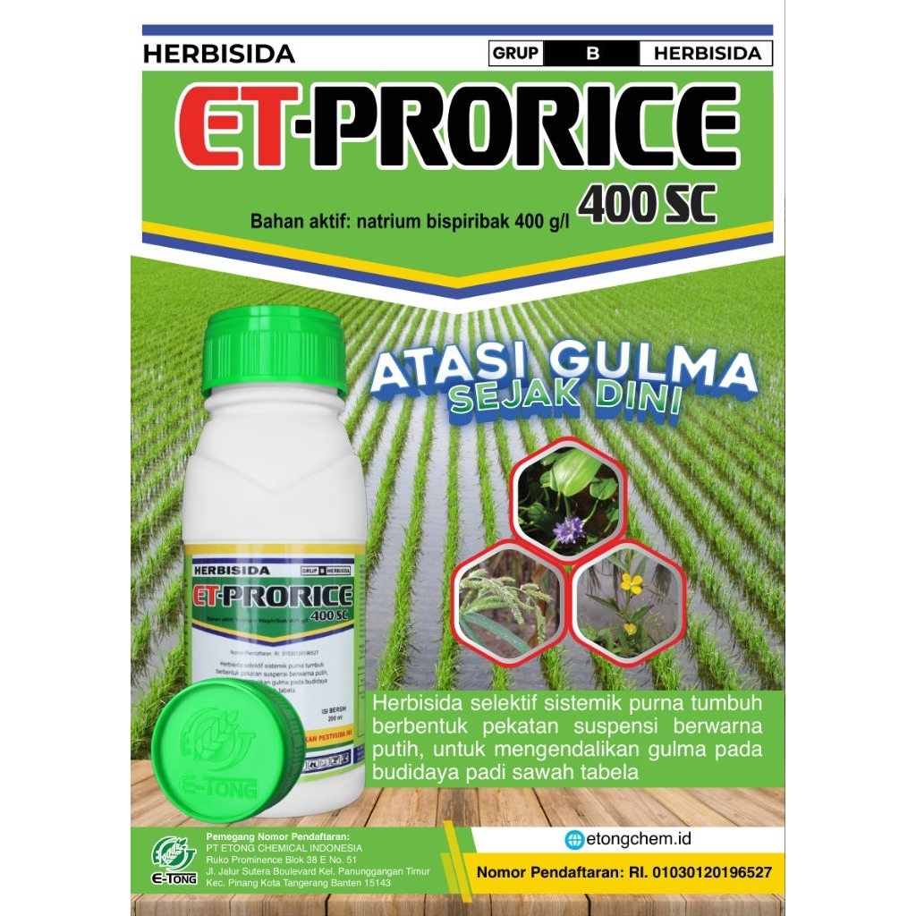 ET-PRORICE 400 SC 200 ml (Natrium Bispiribak)