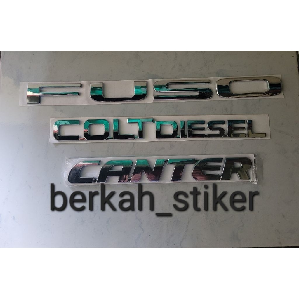 emblem timbul chrom tulisan colt desel / canter/emblem  chrom canter/emblem colt desel/ emblem cante