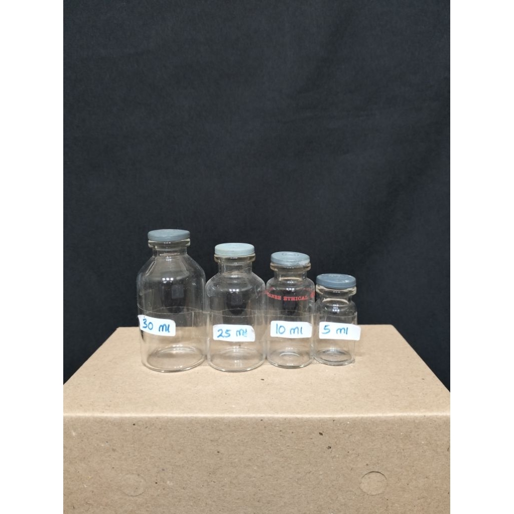 Botol vial bening / vial coklat / vial kaca gelap