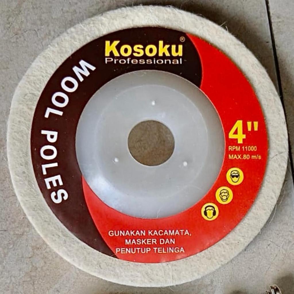 Batu Gerinda Poles Wool Poles 4 inch Kosoku
