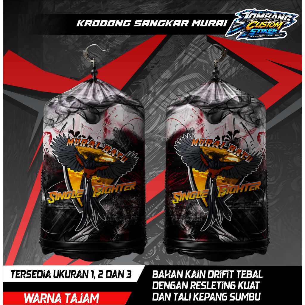 Krodong Krojong Sangkar Burung Murai, Sangkar Bulat Custom, Printing, High Quality, COD