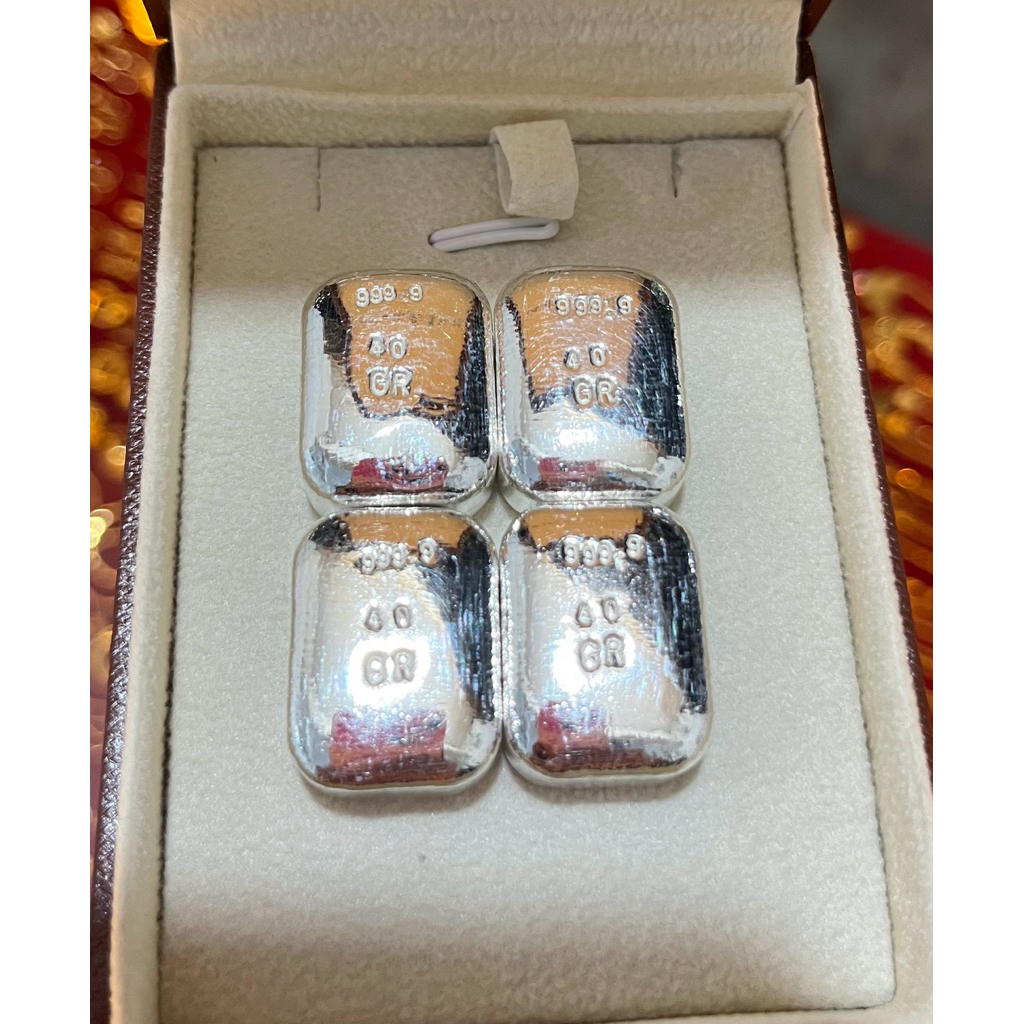Perak batangan asli 99,9 berat 40gr