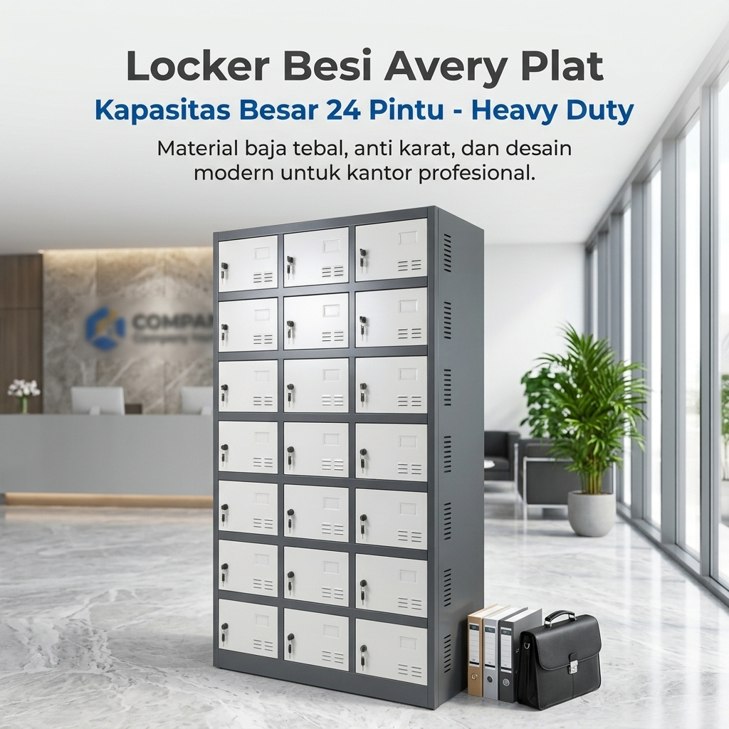 Loker Besi 24 Pintu Avery Plat Besi