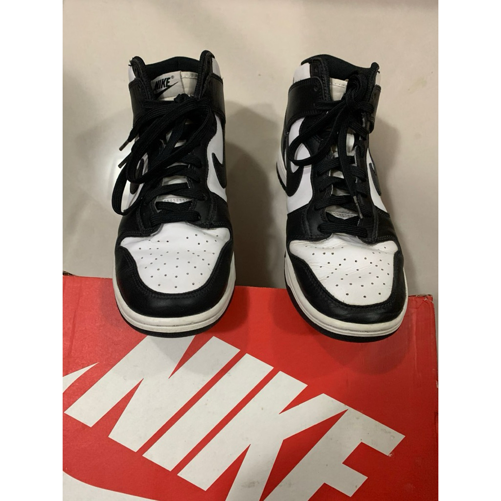 Nike Dunk Panda High Retro Black & White Preloved Shoes Sepatu
