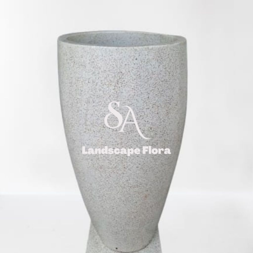 Pot Putih gucci/oval teraso granit