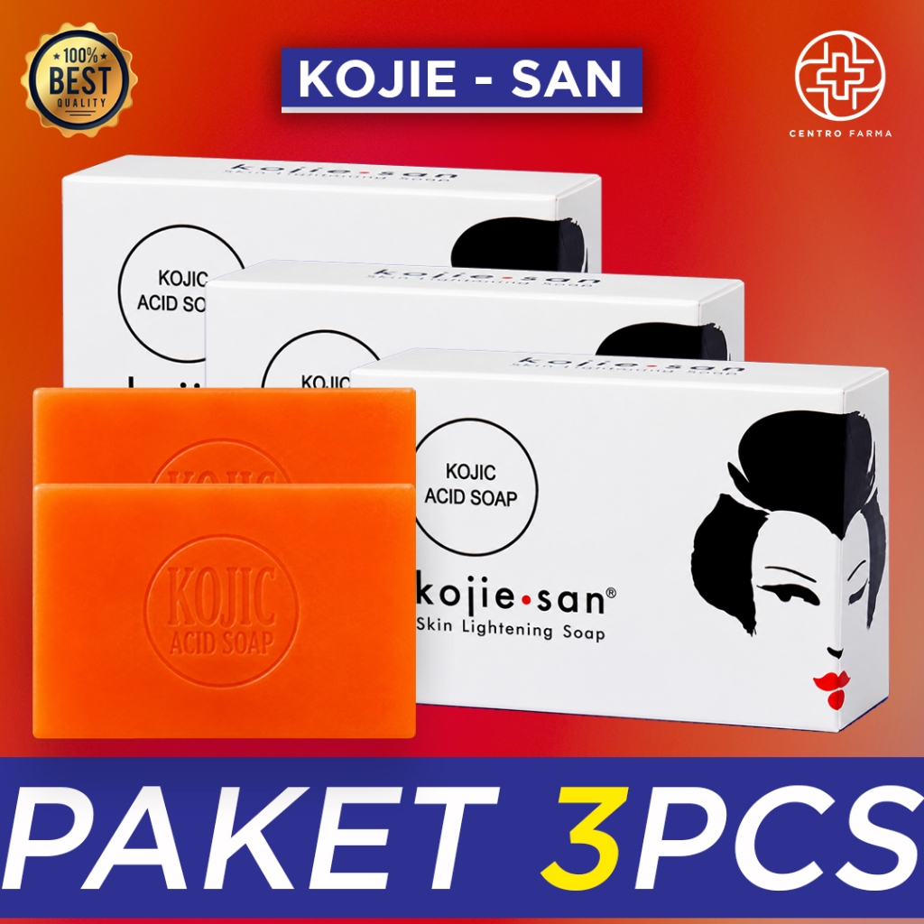 [PAKET 3 PCS] KOJIE SAN Sabun KOJIC ACID Lightening Skin Sabun Pemutih Kulit Tubuh