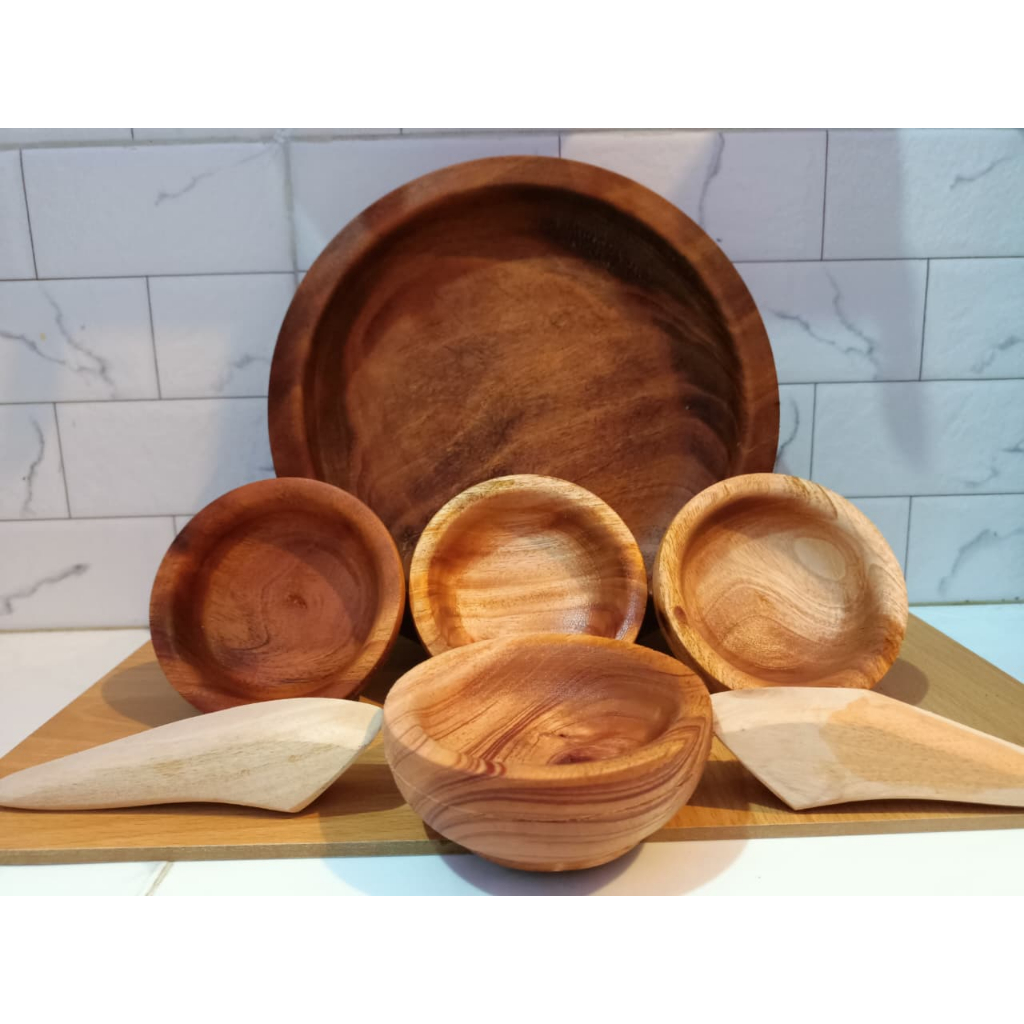 Cobek Kayu Berbagai Ukuran – Alat Dapur Tradisional Modern
