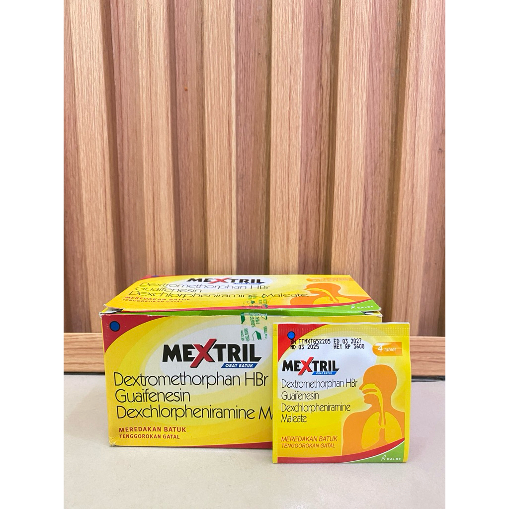 Mextril Obat Batuk Tablet | Obat Batuk Berdahak Batuk Kering Tenggorokan Gatal | Catch Cover Isi 4 T