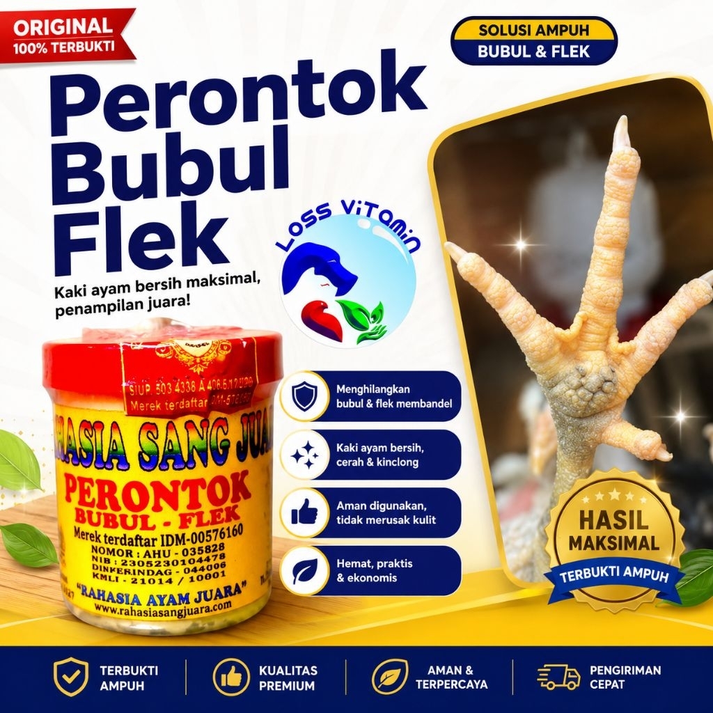 Obat Perontok Bubul dan Flek 30 gr By Rahasia Sang Juara Atasi Bubul & Flek Pada Telapak Kaki Ayam