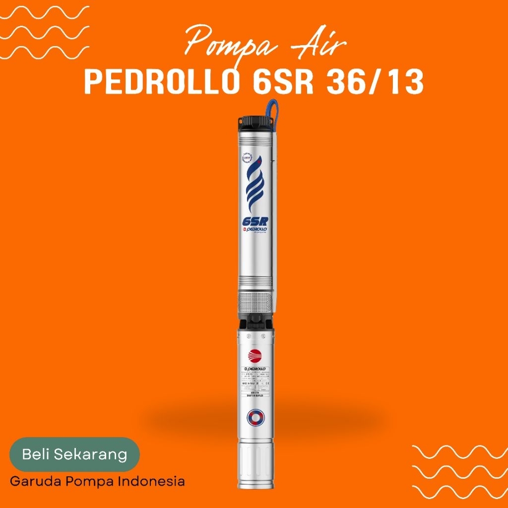 Pompa Pedrollo 6 SR 36/13 3phase Pompa Celup Sumur dalam untuk air bersih