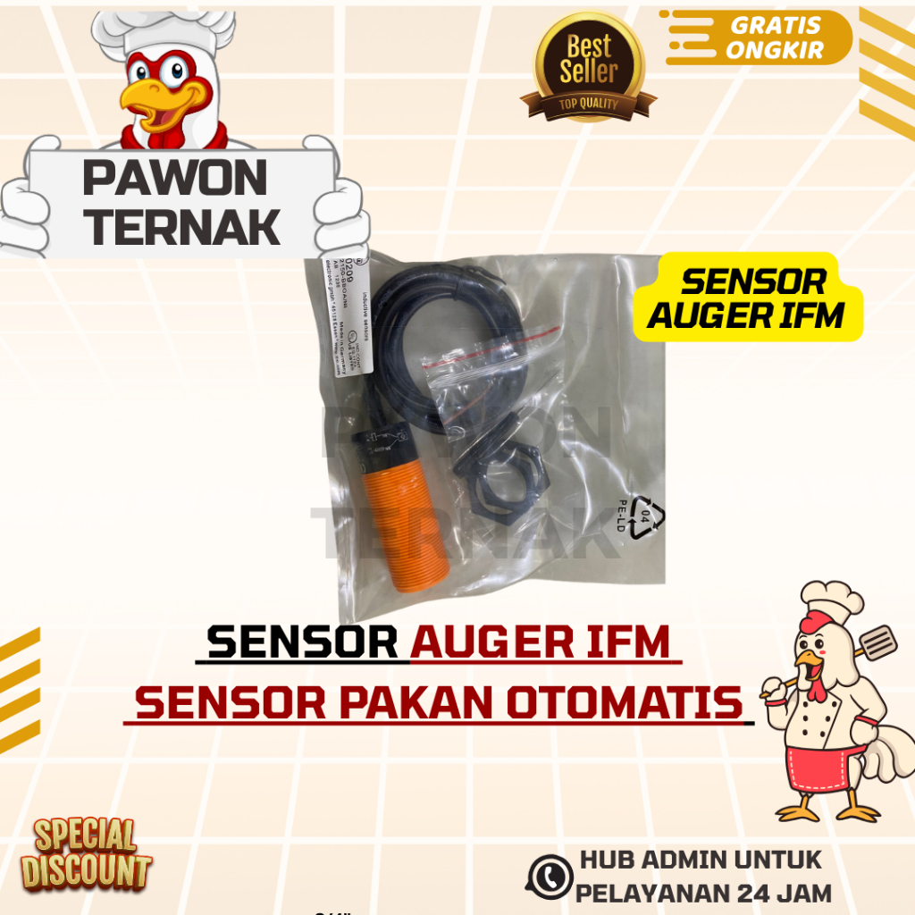 Sensor Auger ifm / Sensor Pakan Automatic - Pan Feeder Sensor