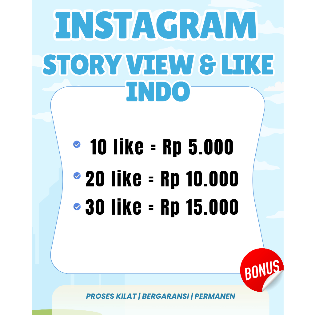 Instagram story view dan like Indonesia Like IG Indo Real