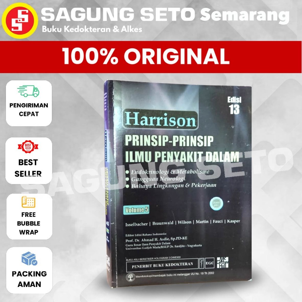 BUKU HARRISON- PRINSIP-PRINSIP ILMU PENYAKIT DALAM / IPD VOLUME 5 EDISI 13 - ISSELBACHER