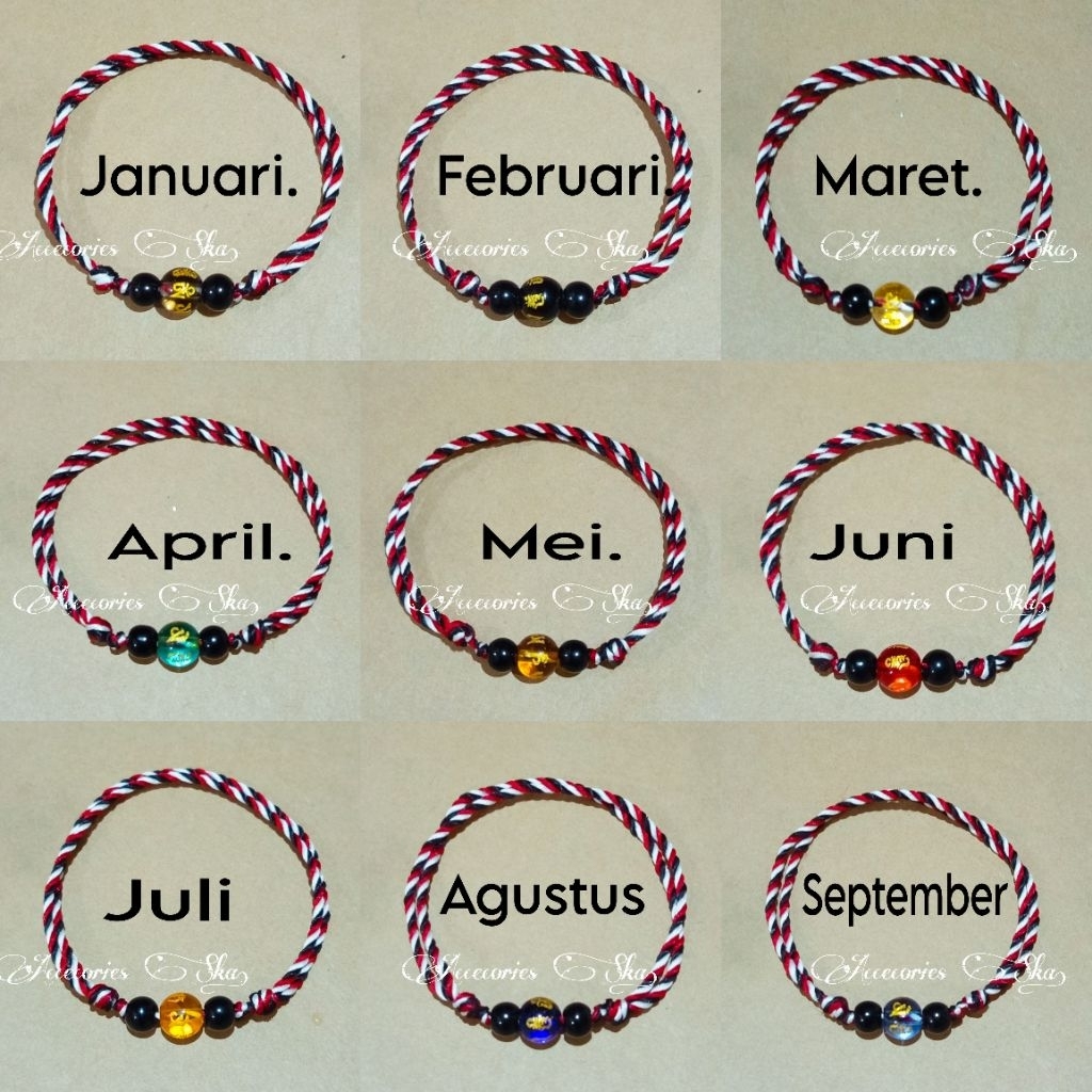 Gelang Weton Bulan Kelahiran Jawa // Gelang tridatu Weton bulan kelahiran Pria dan wanita