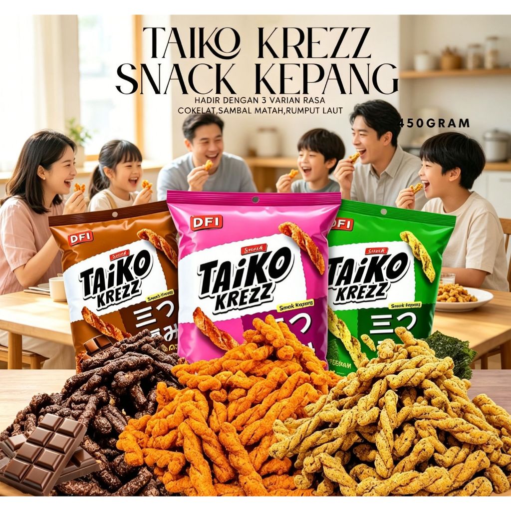 COD TAIKO KREZZ KEPANG  Snack Kepang/Camilan Kepang khas Jepang/Camilan murah/Camilan halal/mukbang