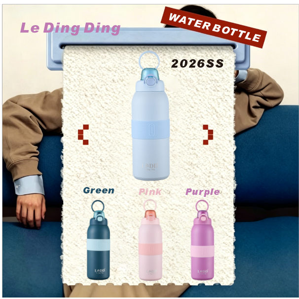 Botol Minum Silikon Anti Slip Tumbler Olahraga Stainless Steel 1LiterTumbler Aesthetic VacumTaha Aes