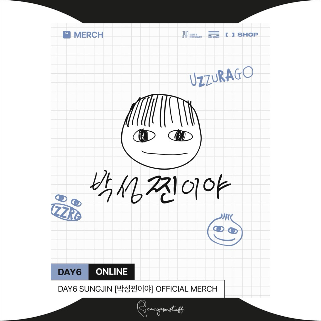 (BACA DESKRIPSI) PRE ORDER PARK SUNGJIN DAY6 OFFICIAL MERCHANDISE / MERCH / MD