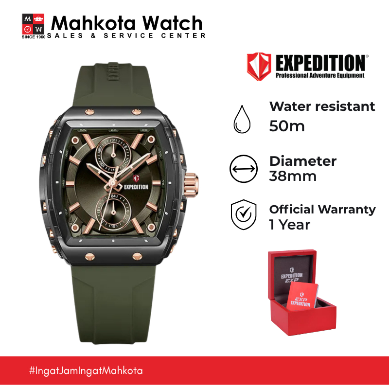 JAM TANGAN WANITA EXPEDITION E 6814 E6814 MF GREEN HIJAU  ORIGINAL