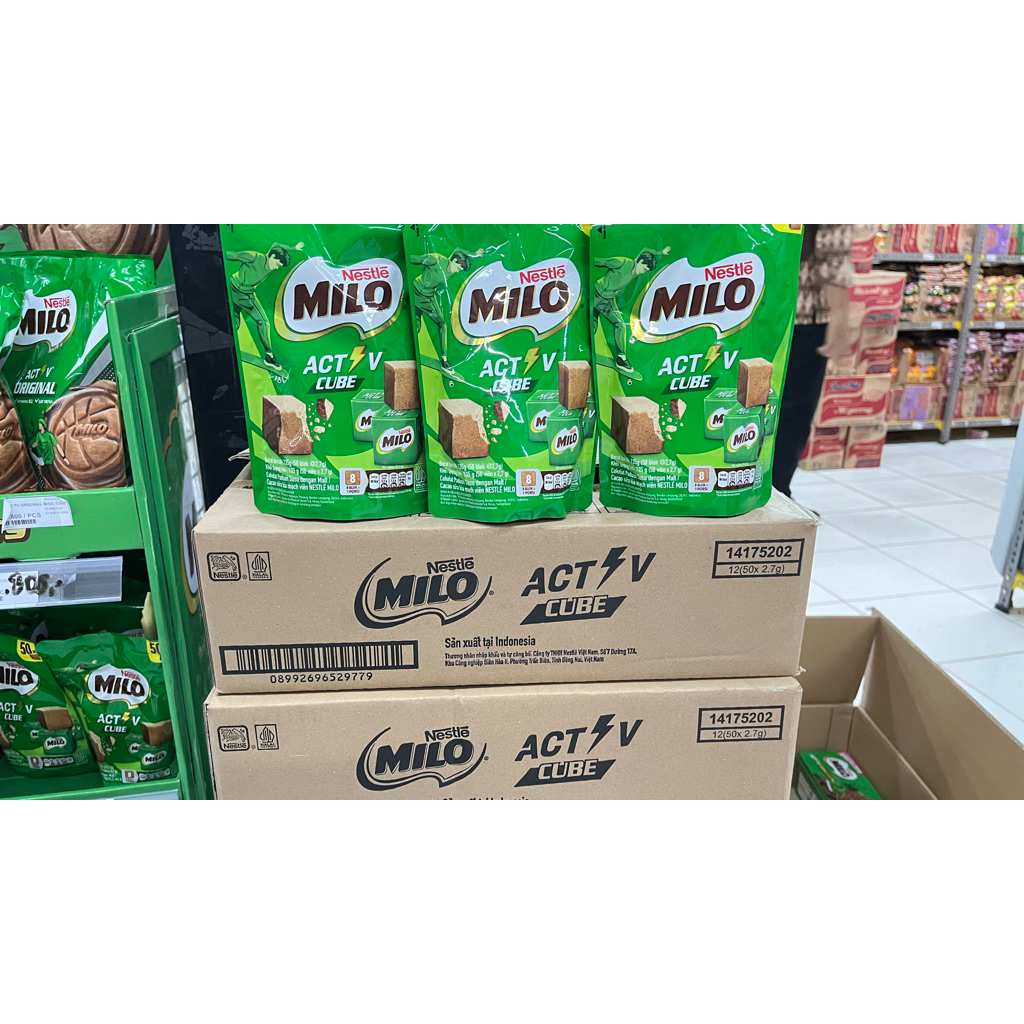 MILO CUBE PERMEN isi 50 blok/butir 135gr
