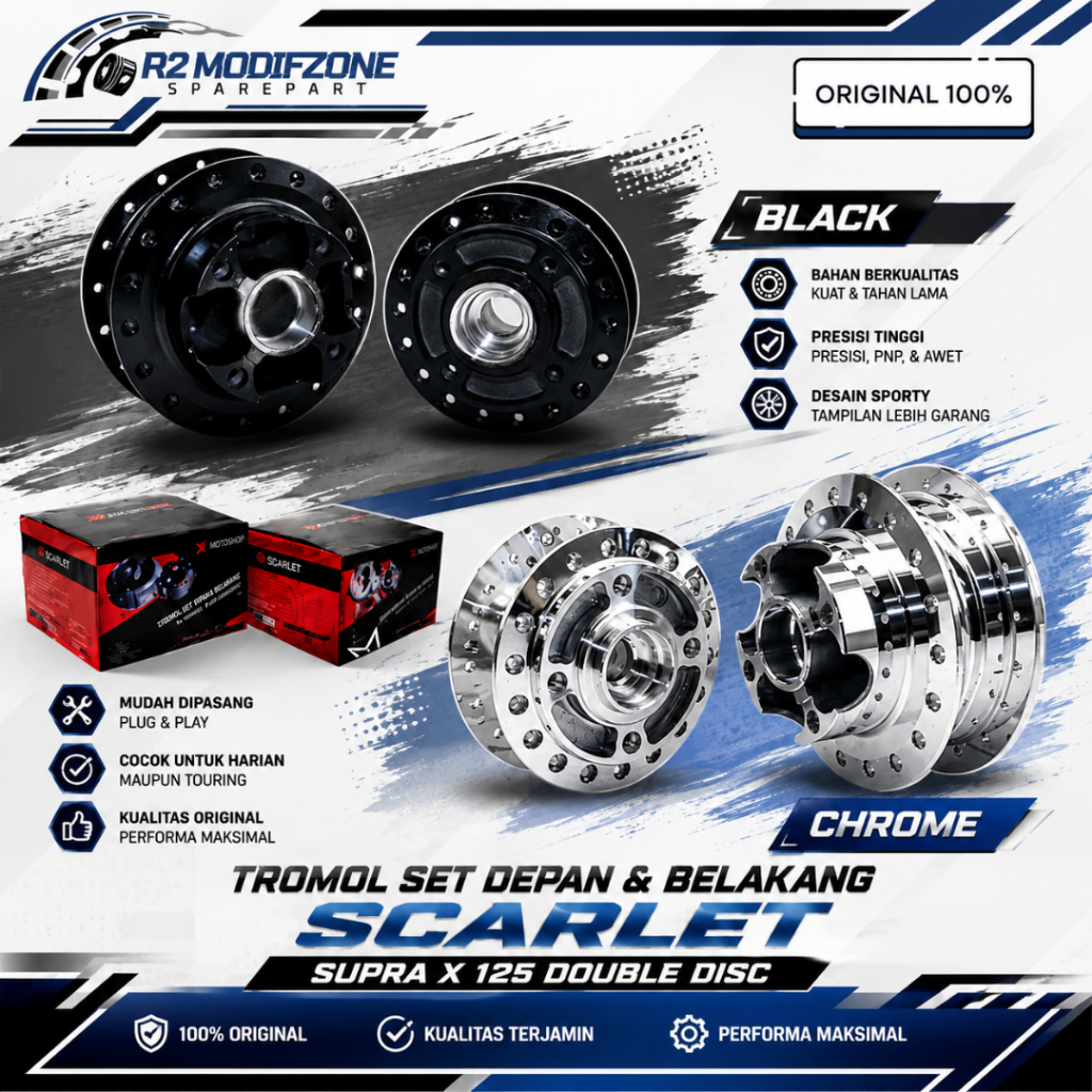 Tromol SUPRA X 125 { Double Disc } Scarlet